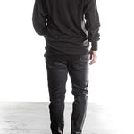 Julius Herren Oversized Langarm Sweatshirt schwarz