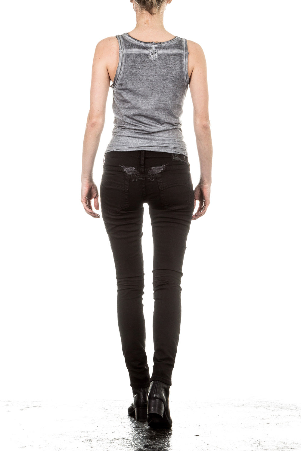 Robin`s Jean Damen Jeans STRASS schwarz