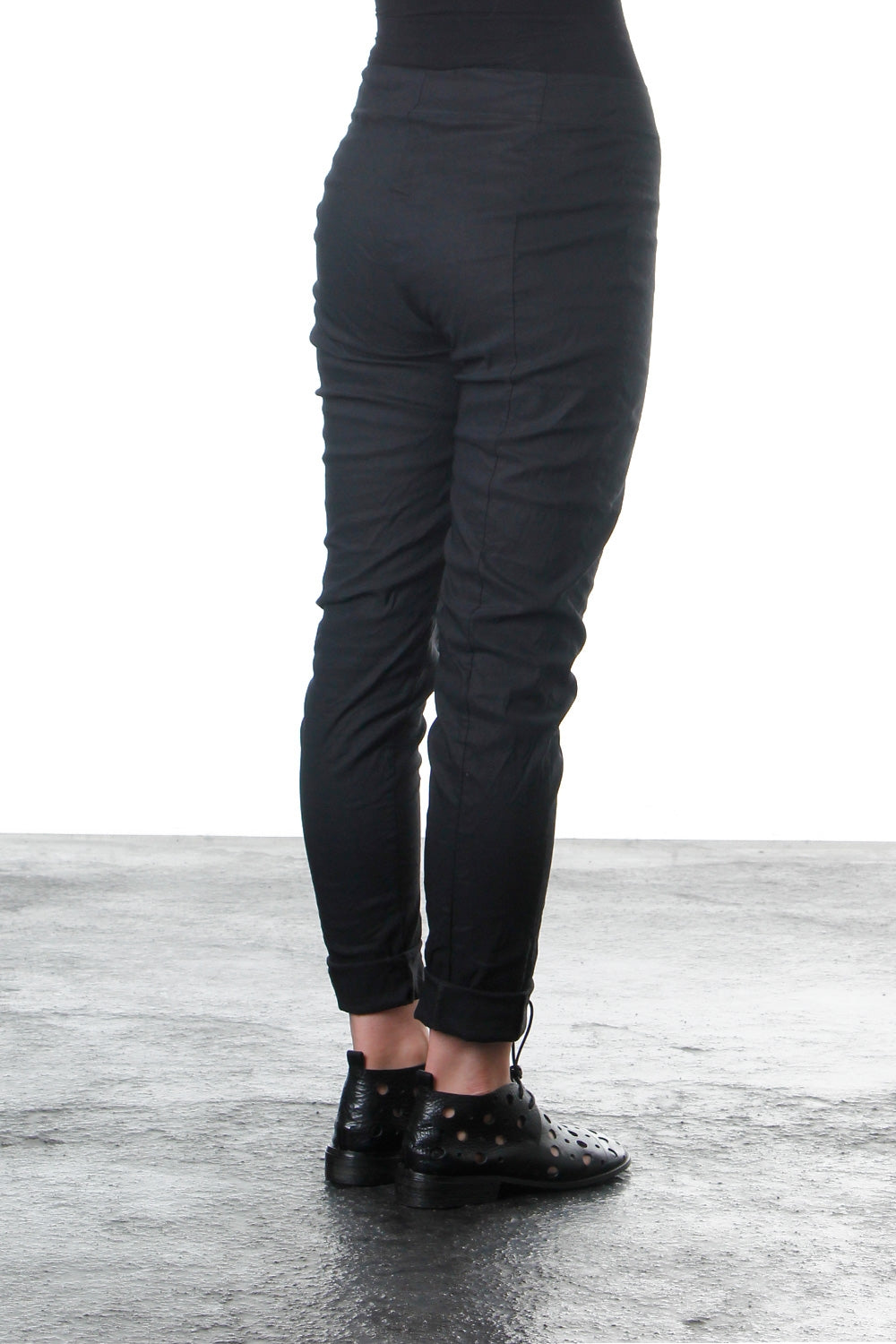 Rundholz Damen Hose Skinny black