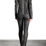 Isaac Sellam Damen Leder Jacke Blouson schwarz