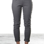 Rundholz Damen Hose Skinny grau