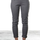 Rundholz Damen Hose Skinny grau