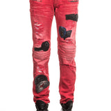 Robin`s Jean Herren Jeans MOTARD PATCHES rot