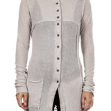 Rundholz Damen Strick Jacke betongrau