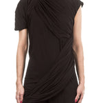 Rick Owens DRKSHDW Damen Kleid drappiert schwarz