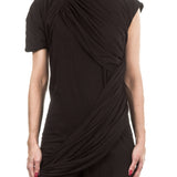 Rick Owens DRKSHDW Damen Kleid drappiert schwarz