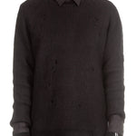 Julius Herren Grobstrick Pullover schwarz