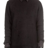 Julius Herren Grobstrick Pullover schwarz