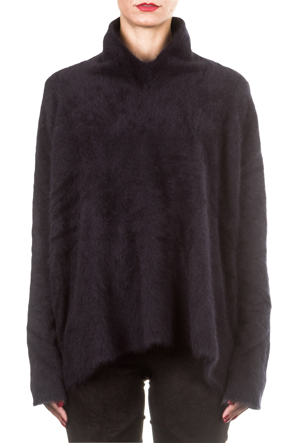 Rundholz Damen Racoon Pullover oversized dunkelblau