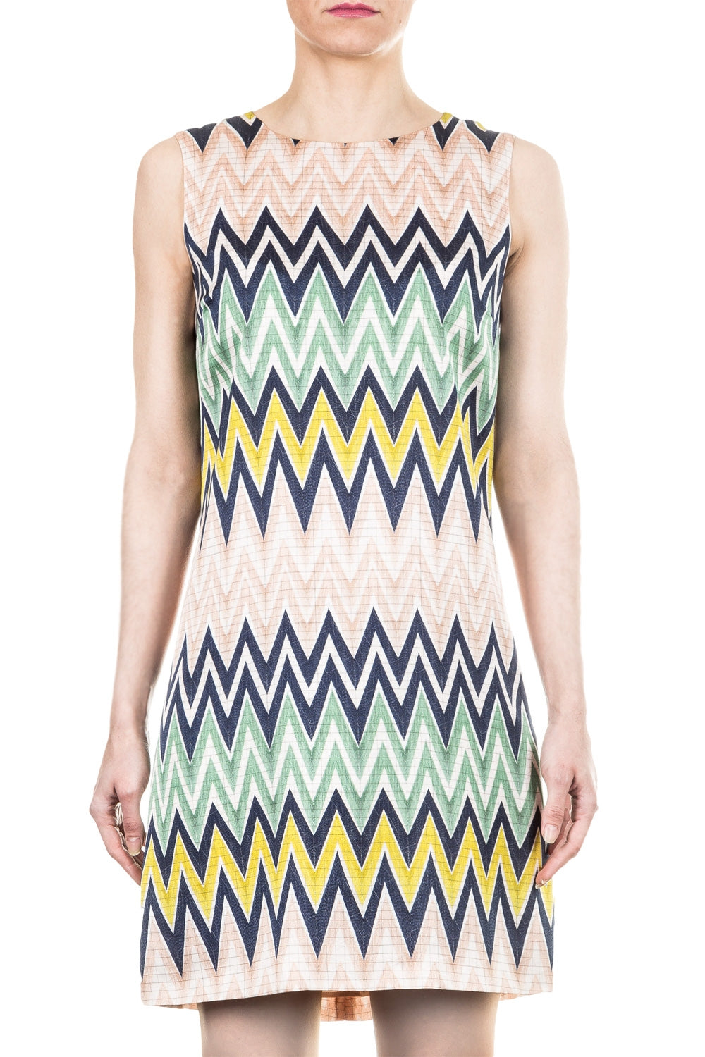 M Missoni Damen Kleid Zick Zack Print multicolor