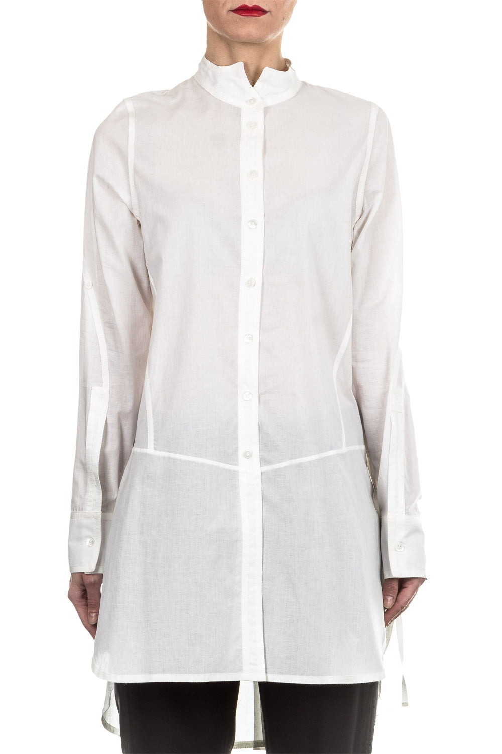 Ann Demeulemeester Damen Bluse Oversized weiß