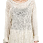 Ann Demeulemeester Unisex Grobstrick Pullover beige 