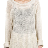 Ann Demeulemeester Unisex Grobstrick Pullover beige 