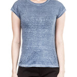 AVANT TOI Damen Leinen T-Shirt blau