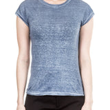 AVANT TOI Damen Leinen T-Shirt blau