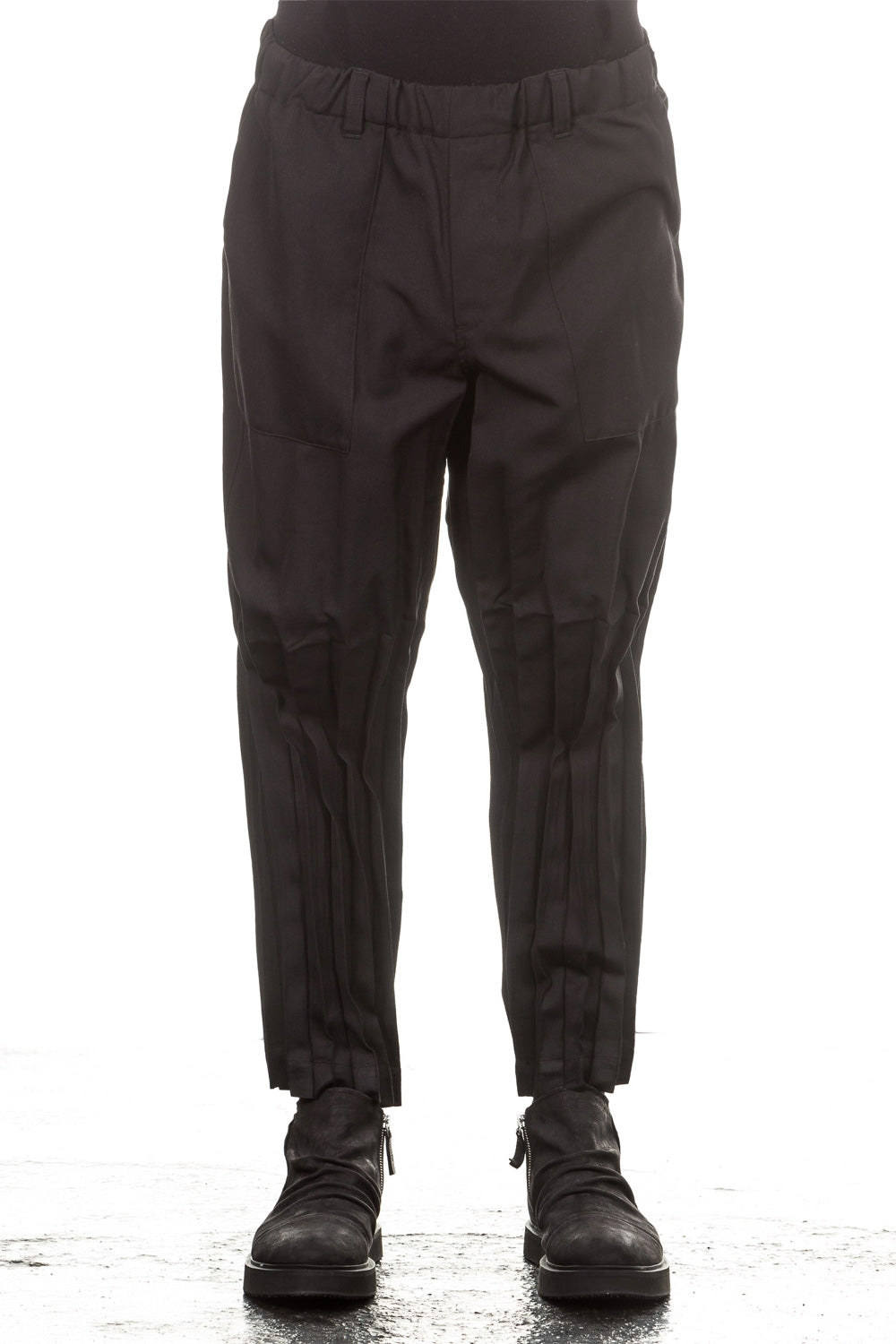 ISSEY MIYAKE Herren 7/8 Hose WRINKLE schwarz