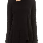 Rundholz Damen Langarmshirt Avantgarde schwarz