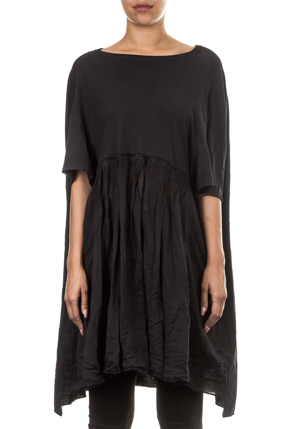 Rundholz Dip Kleid Oversized dunkelblau