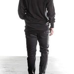 Julius Herren Oversized Langarm Shirt schwarz