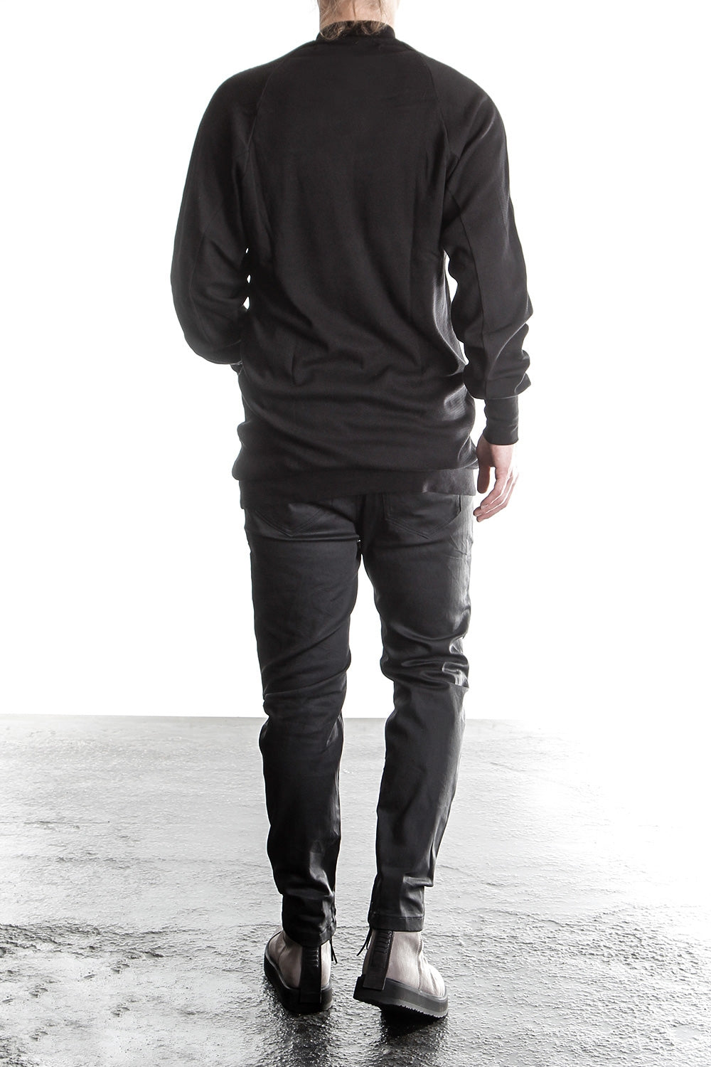 Julius Herren Oversized Langarm Shirt schwarz