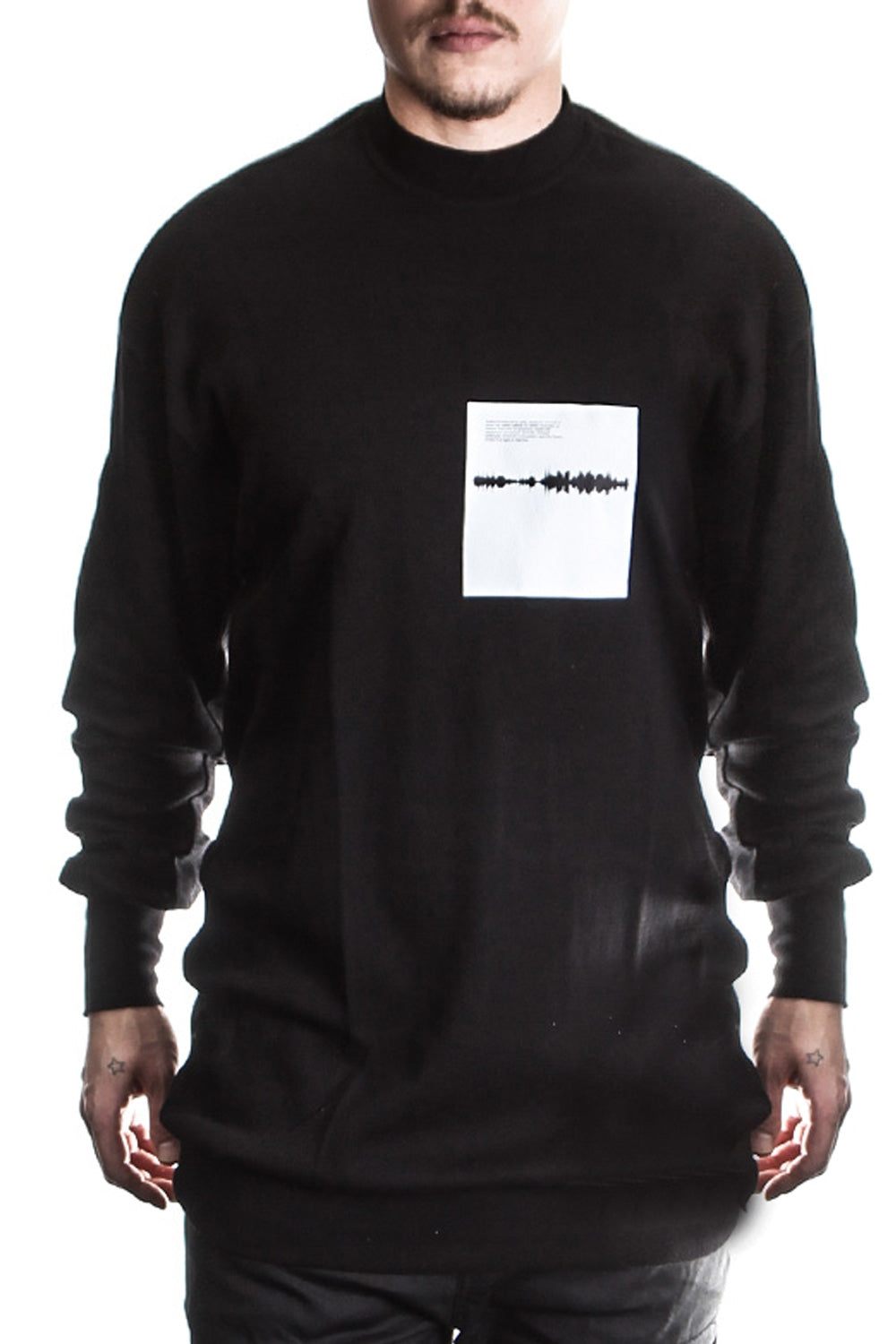 Julius Herren Oversized Langarm Sweatshirt schwarz