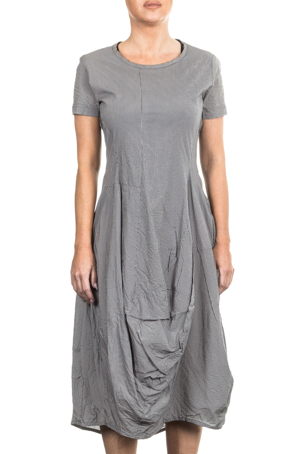 Rundholz Damen Kleid oversized grau