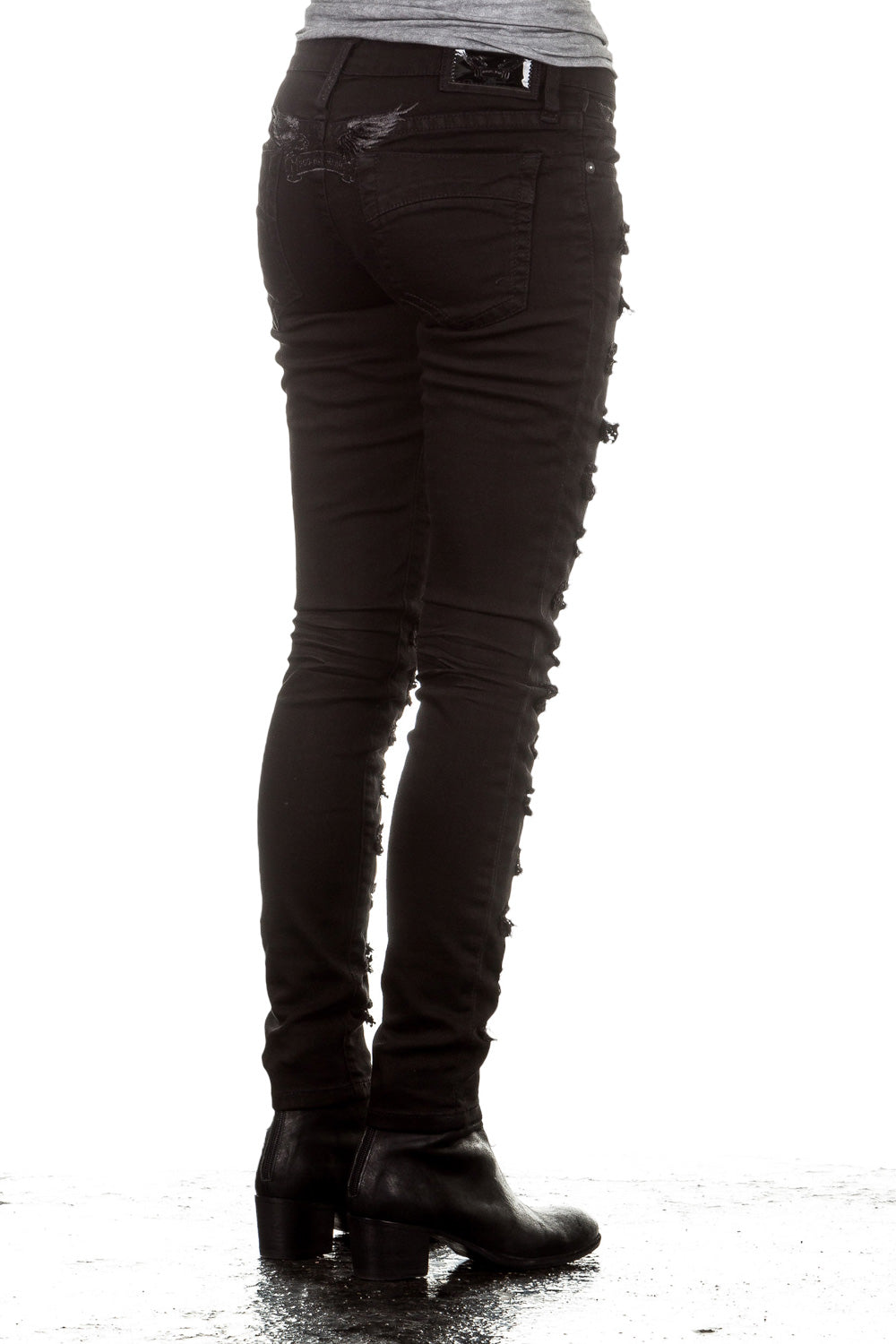 Robin`s Jean Damen Jeans STRASS schwarz