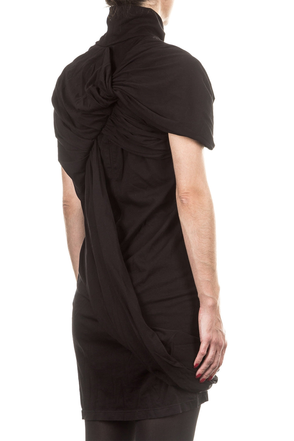 Rick Owens DRKSHDW Damen Kleid drappiert schwarz