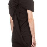 Rick Owens DRKSHDW Damen Kleid drappiert schwarz