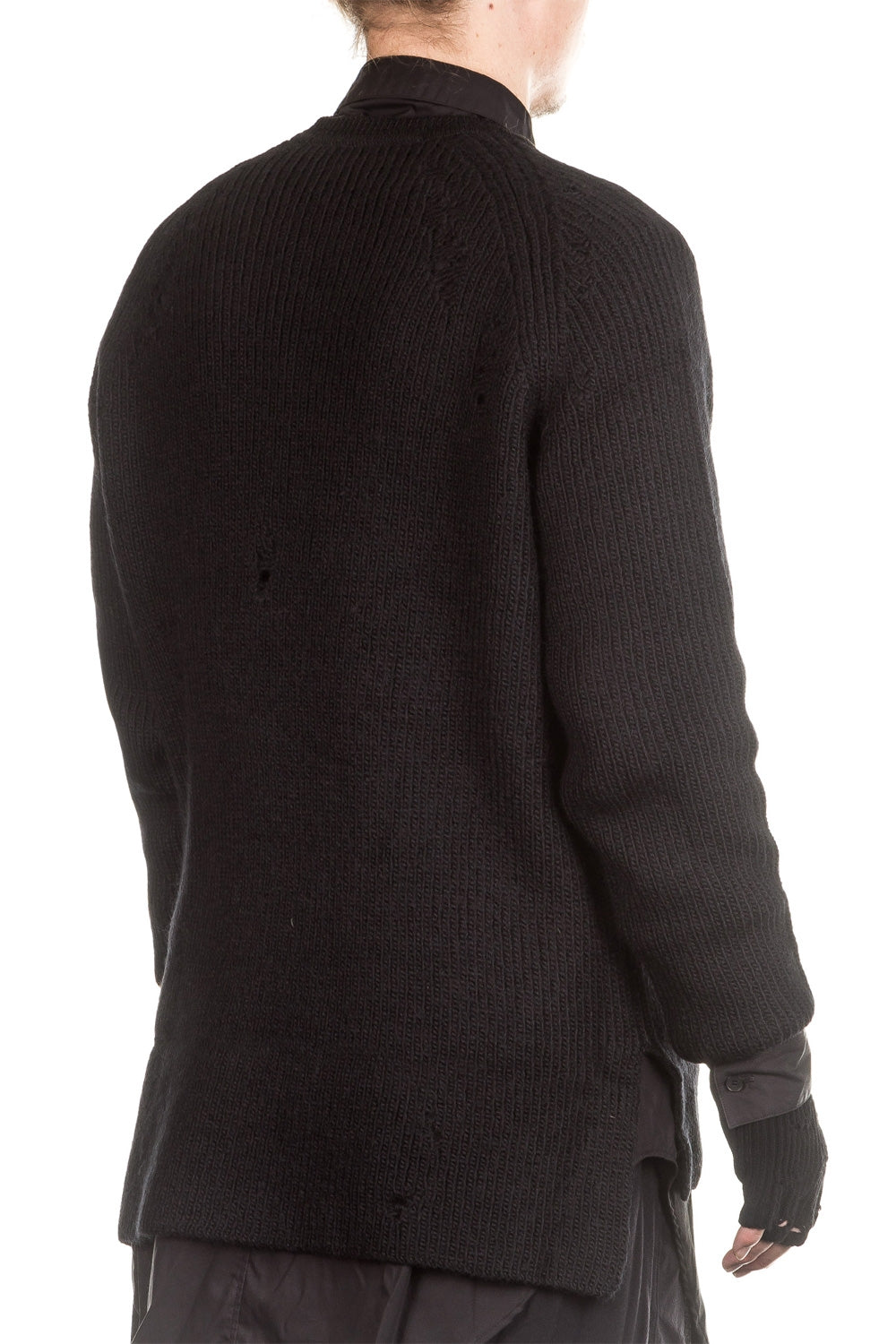 Julius Herren Grobstrick Pullover schwarz