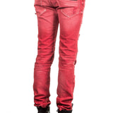 Robin`s Jean Herren Jeans MOTARD PATCHES rot