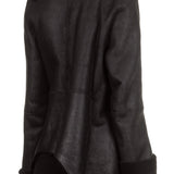 Ann Demeulemeester Unisex Lammfell Jacke schwarz