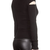 Helmut Lang Damen Pullover Turtle Neck SLASH RIB schwarz