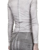 Rundholz Dip Damen Bluse Avantgarde grau