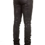 Fagassent Herren Jeans JESUS beschichtet schwarz