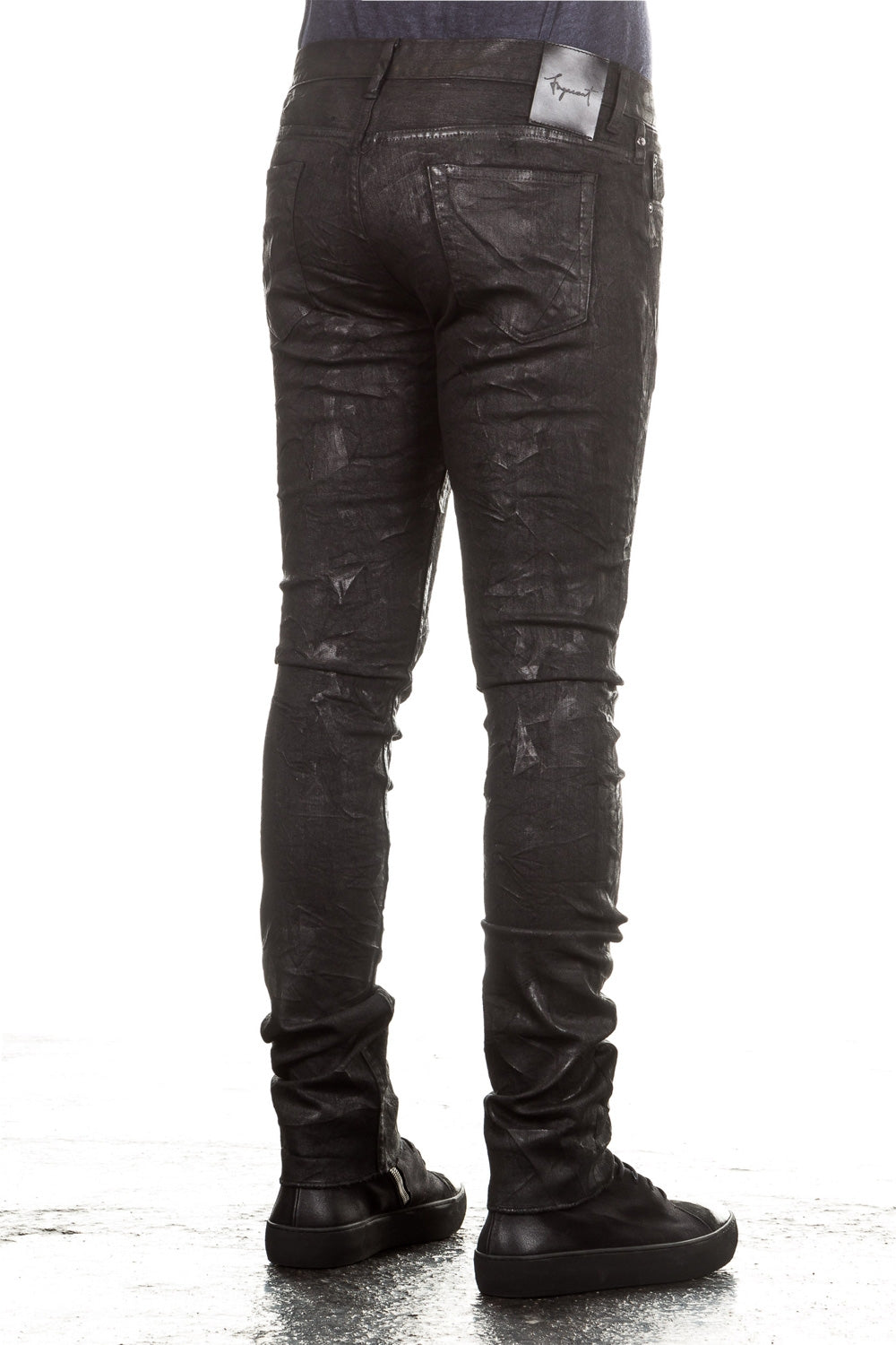 Fagassent Herren Jeans JESUS beschichtet schwarz