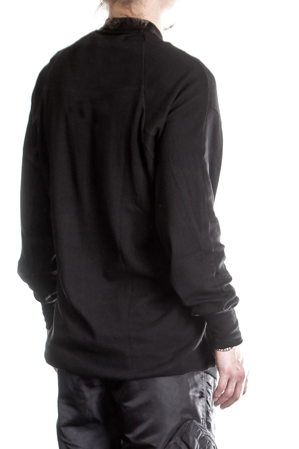 Julius Herren Oversized Langarm Shirt schwarz