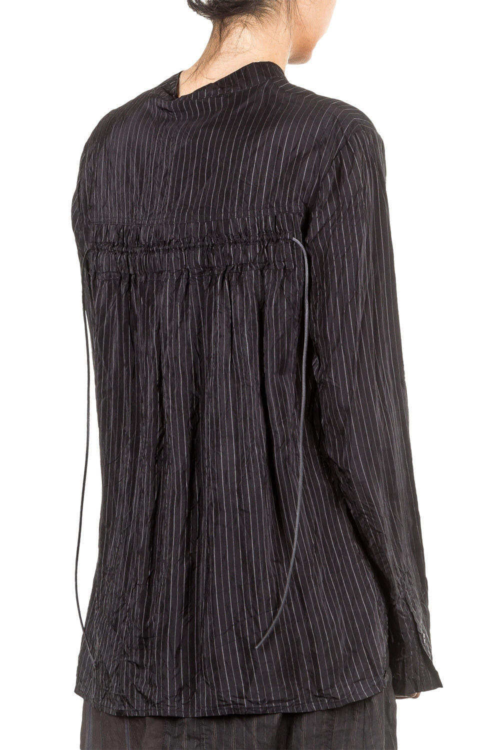 Rundholz Damen Bluse stripe schwarz 