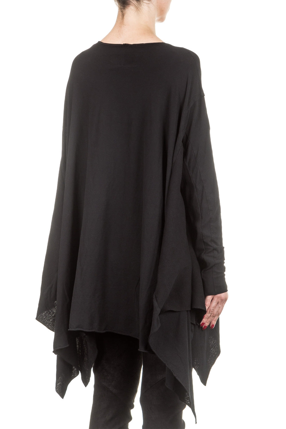 Rundholz Dip Damen Oversized Shirt mit Print schwarz