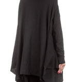 Rundholz Dip Damen Oversized Shirt mit Print schwarz