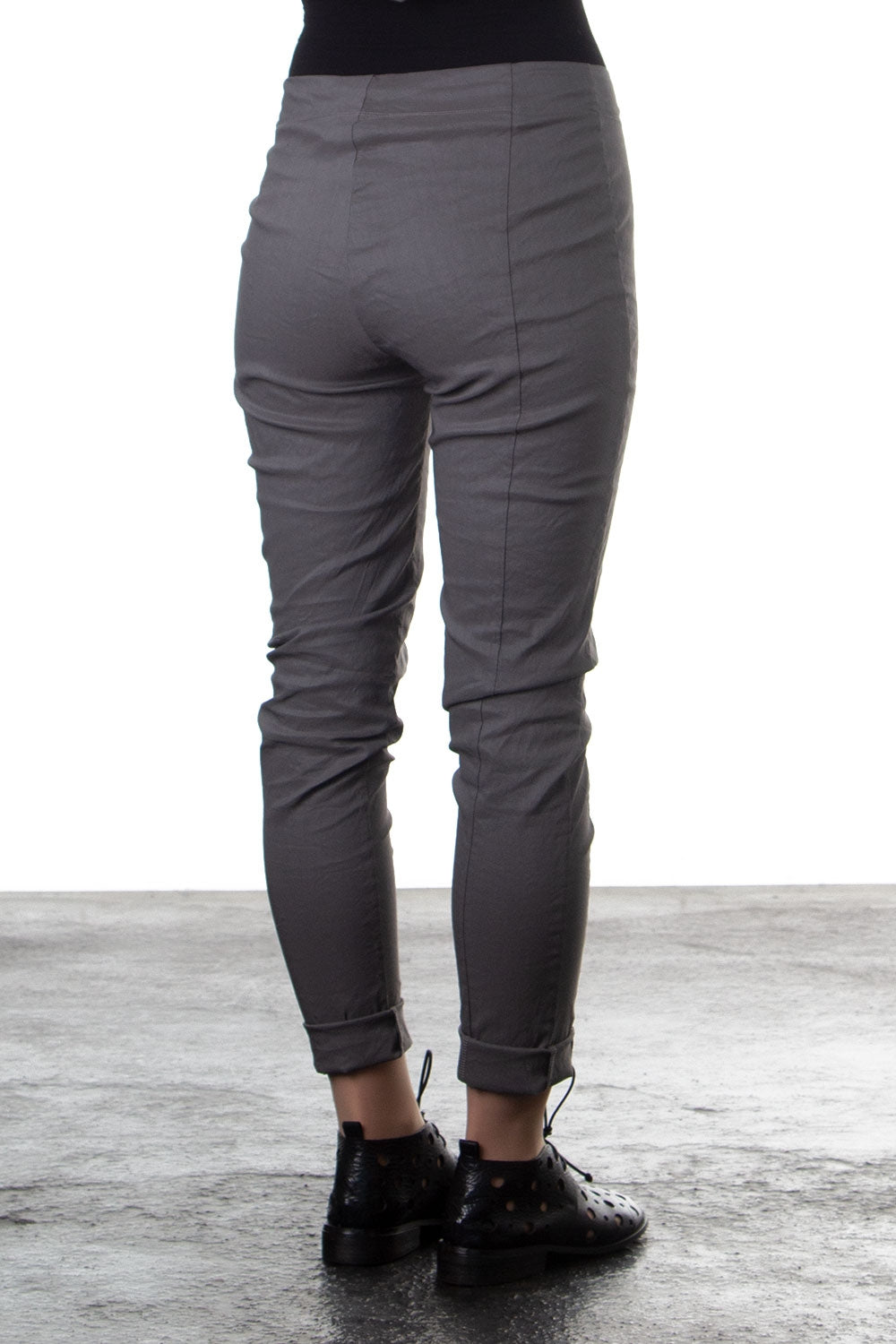 Rundholz Damen Hose Skinny grau