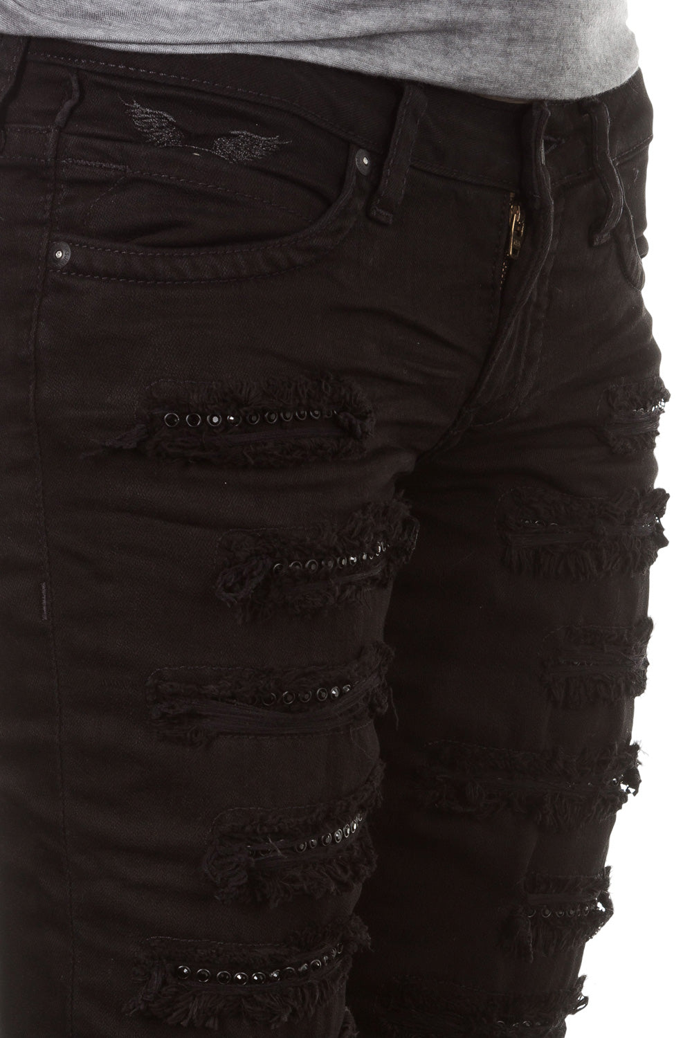 Robin`s Jean Damen Jeans STRASS schwarz