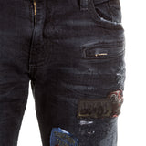 Robin`s Jean Herren Jeans MOTARD PATCHES dunkelblau