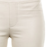 Helmut Lang Damen Leder Leggings creme