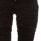 Robin`s Jean Damen Jeans STRASS schwarz