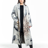 AVANT TOI ladies coat with print long offwhite