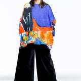 Daniela Gregis Ladies Crashed Oversized Shirt multicolour