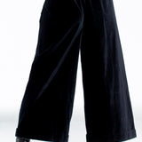 Daniela Gregis ladies velvet trousers culottes black