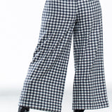 Daniela Gregis ladies pants wide check black and white