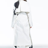 Issey Miyake women's avant-garde trench coat PHYSIOTYPE white black